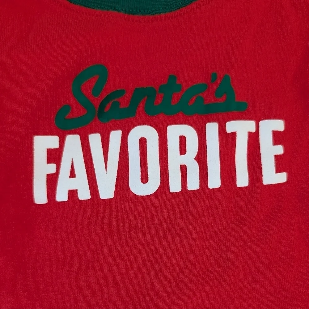 Carters Infant Christmas Pajamas Size 12 Month Santa's Favorite Fleece Red Green